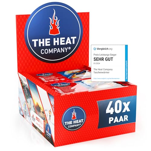 handwärmer 40 paar - the heat company - extra warm, taschenwärmer, 12 stunden warm