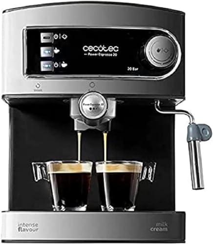 Produktbild: Cecotec espresso und cappuccino maschine schwarz, kaffeemaschine 2 in 1