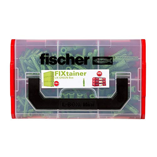 Produktbild: fischer 534094 fixtainer dübelset 210 teile ux green box