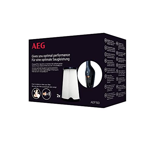 aeg aef150 filterset für cx7-2 innenfilter doppelt, einfache reinigung, schwarz/weiß