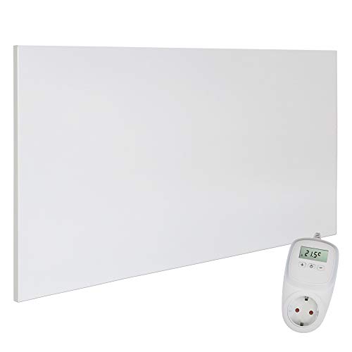 infrarot wandheizung vieSTA mit thermostat, carbon crystal, für badezimmer, h700-700w