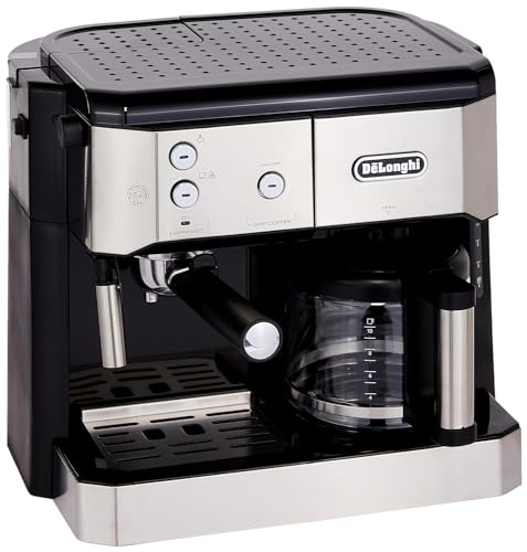 De'Longhi kombikaffeemaschine bco 421.s mit siebträger, filterkaffee, milk frother, 1 l