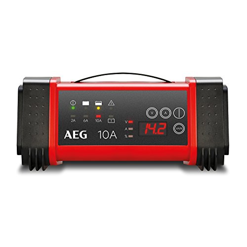 aeg automotive ladegerät mikroprozessor 10 ampere 12/24 v schwarz/rot