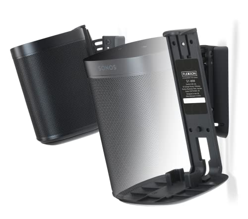 flexson wandhalterung für sonos one, one sl, play:1 - schwarz (paar)