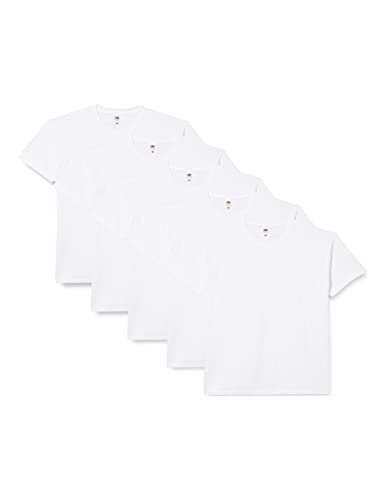 fruit of the loom herren t-shirt original weiß XXL 5er pack