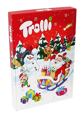 trolli adventskalender 465g, weihnachtskalender mit gummibärchen 1er pack