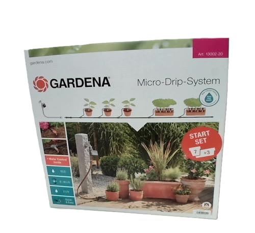 gardena micro-drip-system start set pflanztöpfe s - automatische bewässerung, 5 pflanzen