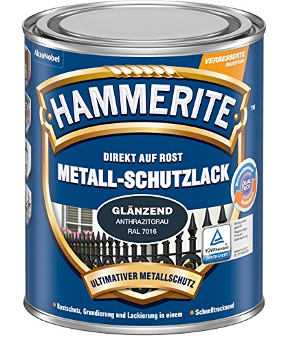 Produktbild: hammerite metallschutzlack glänzend anthrazitgrau 750ml 8,49 versandkostenfrei