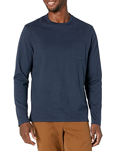 Produktbild: amazon essentials langärmeliges t-shirt herren marineblau schmale passform l
