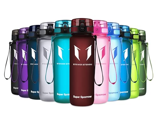 super sparrow trinkflasche - bpa-frei, 350ml-1000ml - leicht, nachhaltig, sport, outdoor