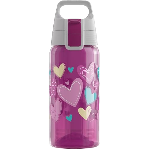 sigg viva one kinder trinkflasche 0.5 l, schadstofffrei, auslaufsicher, einhändig