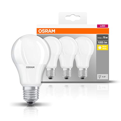Produktbild: Osram E27 LED 1055lm 10,5W  3er Set Energiesparlampen