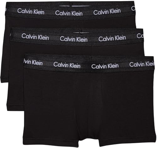 calvin klein boxershorts herren 3er pack low rise trunks unterwäsche schwarz xl