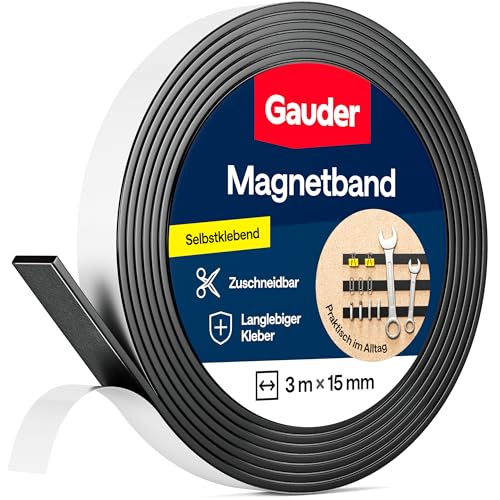gauder magnetband selbstklebend stark 3m x 15mm zuschneidbar hohe haftkraft