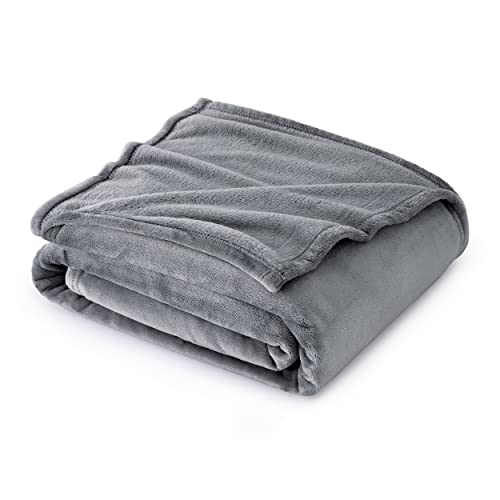 bedsure kuscheldecke fleece decke warm weich 150x200cm grau für couch und sofa