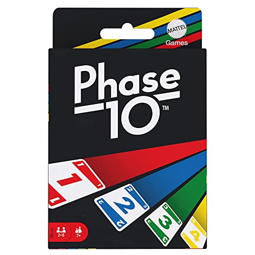 mattell games phase 10 kartenspiel für 2-6 spieler, deutsch, familie, reisespiel