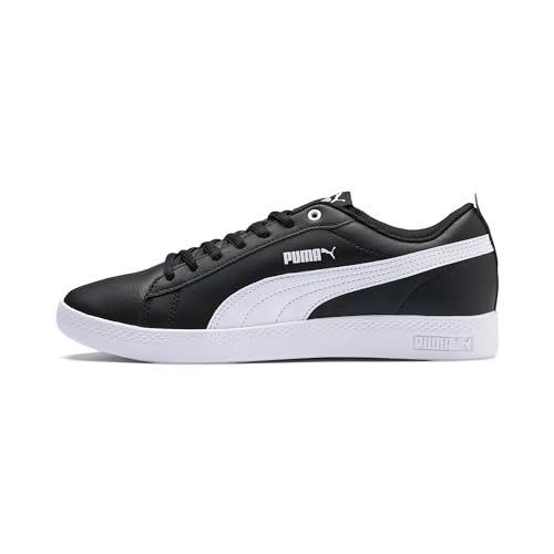 PUMA Damen Sneaker Smash Wns V2 L, Schwarz Weiß, 37 EU