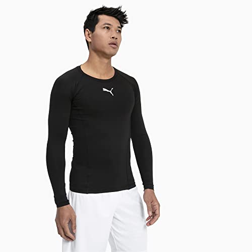 puma liga baselayer tee t-shirt herren langarm schwarz 2xl