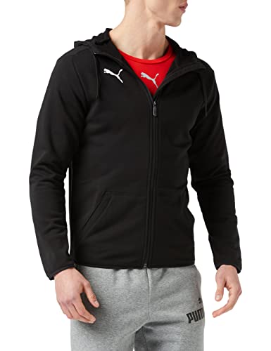 puma liga casual hoody jacke herren, schwarz-weiß, größe xxL