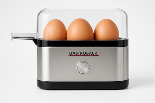 gastroback eierkocher für 3 eier, kompakter ei-dämpfer, einfach zu bedienen
