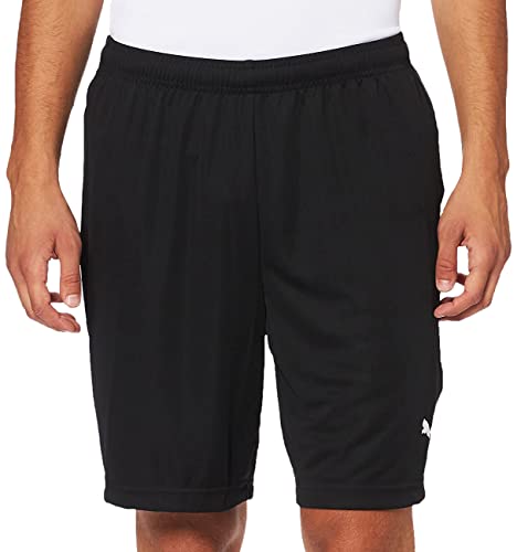 puma liga training shorts herren hose schwarz-weiß größe l