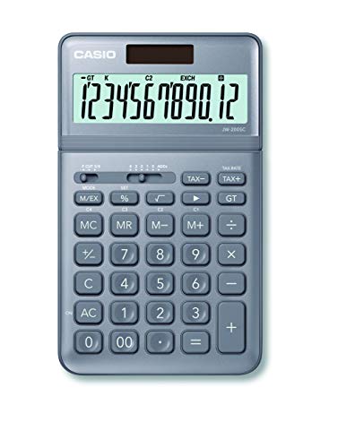 CASIO JW-200SC Tischrechner, 12-stellig, Solar-/Batteriebetrieb, Steuerberechnung