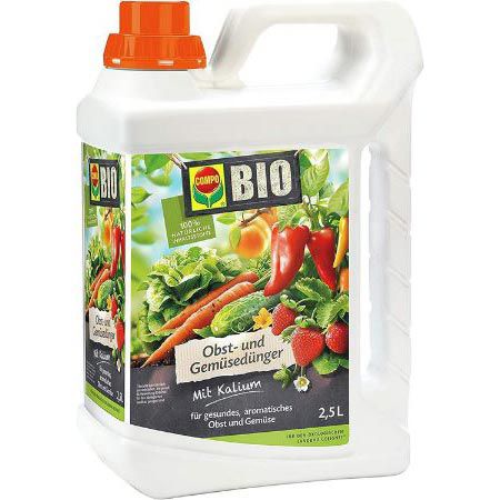 compo bio obst- und gemüsedünger 2,5 liter für 15,95 euro statt 20 euro