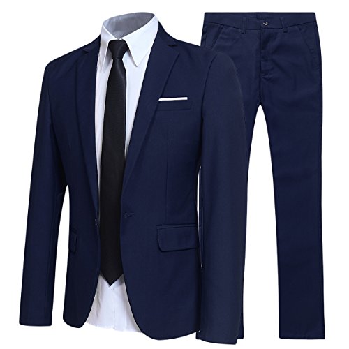 allthemen herren anzug slim fit 2 teilig business sakko hose