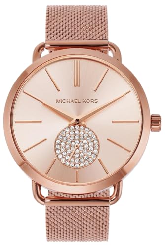 michael kors uhr mk0040, damen analoguhr mit goldenem gehäuse