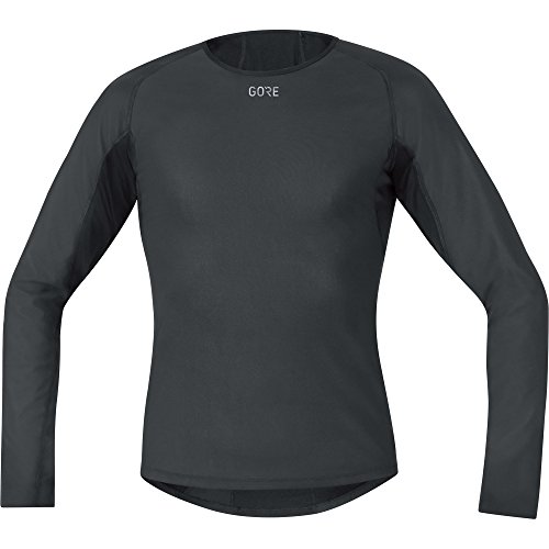 gore wear windstopper langarm baselayer herren thermo schwarz weiß
