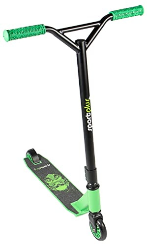 sportplus stunt scooter mit abec 9 kugellager und 100mm pu-wheels, tpr griffe