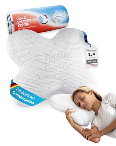 seitenschläferkissen acamar, orthopädisches nacken- und kopfkissen, viscoelastischer memory-foam, 55x47x12 cm