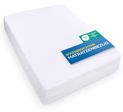 utopia bedding wasserdichter matratzenbezug 90 x 200 x 20 cm mit reißverschluss, milbenschutz