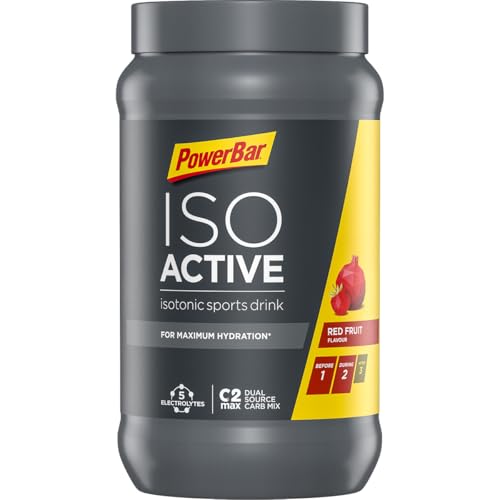 powerbar isoactive isotonisches sportgetränk red fruit 600g 5 elektrolyte