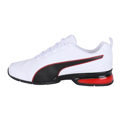 puma laaufschuhe unisex leader vt sl, weiß-schwarz-scharlachrot, 44.5 eu