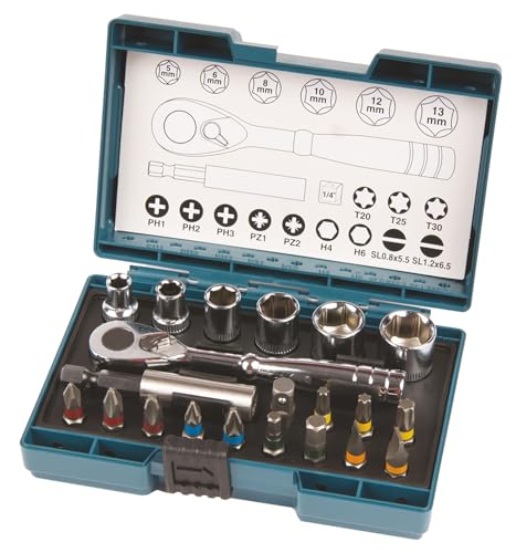 Produktbild: makita ratschen-bit-set 21-teilig b-54081, werkzeug-zubehör
