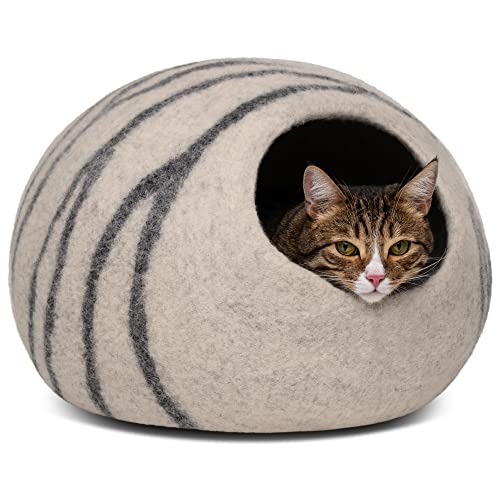 katzenhöhle MEOWFIA aus 100% merinowolle  umweltfreundliches bett für katzen