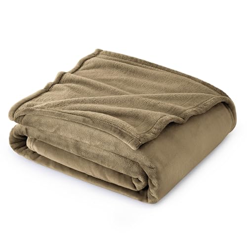 Produktbild: bedsure fleece blanket 130 x 150 cm, warme winterdecke für kinder, beige
