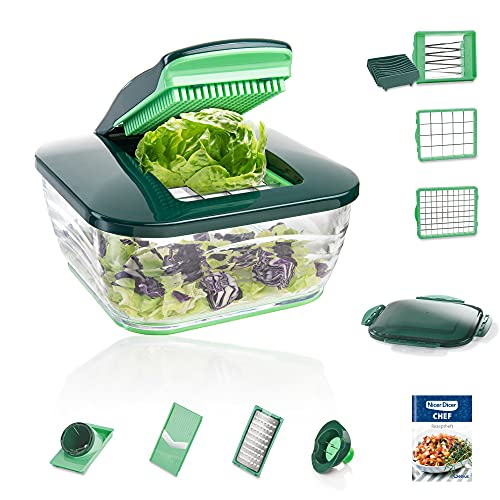 genius nicer dicer chef 15 teile obst schneider gemüseschneider zerkleinerer mandoline