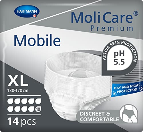 MoliCare Mobile Einweghose für Inkontinenz, 10 Tropfen, Gr. XL, 14 Stück