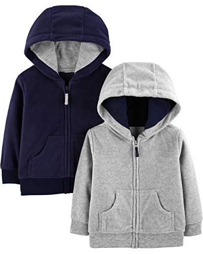 Produktbild: baby-jungen fleece hoodie 2er pack simple joys by carter's grau marineblau 3-6 monate