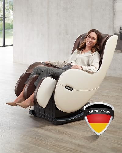 massagesessel welcon easyrelaxx beige-braun, 3D massage nacken bis oberschenkel