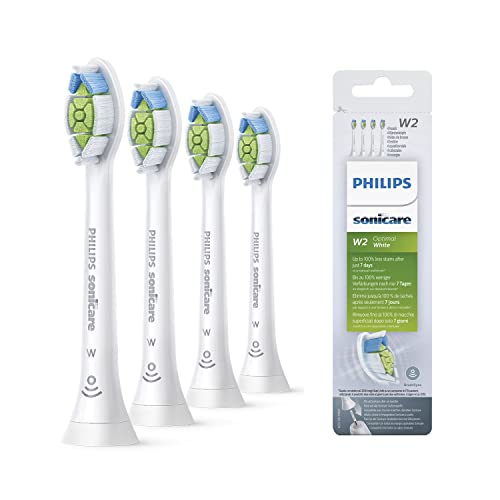 philips sonicare schallzahnbürstenköpfe w2 optimal weiß, 4 stück, modell hx6064/10