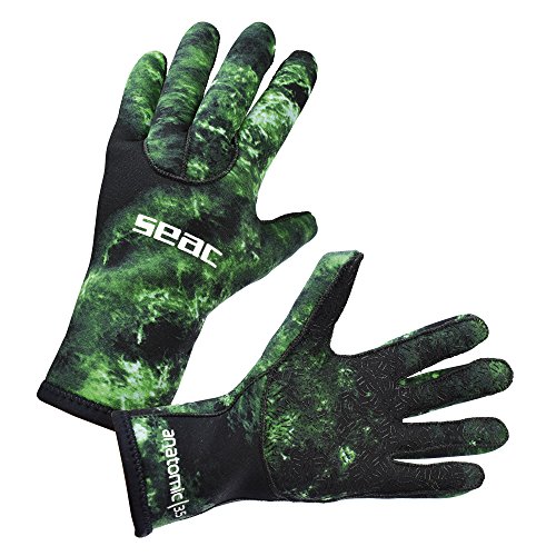 seac tauchhandschuhe anatomic camo, 3,5mm neopren für freitauchen und unterwasserjagd