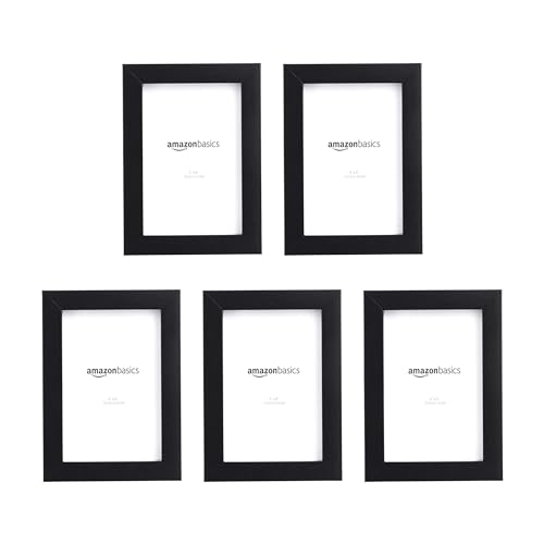 fotorahmen rechteckig schwarz 13 x 18 cm amazon basics, 5 stück