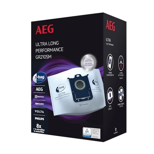 aeg gr210sm s-bag ultra long performance staubsaugerbeutel megapak 10er set