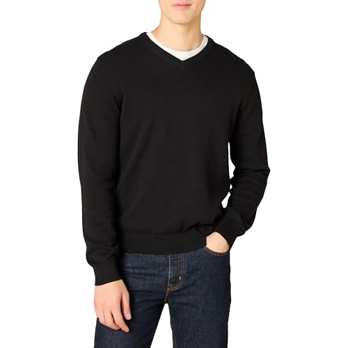 amazon essentials herren pullover v-ausschnitt 100% baumwolle regular fit xs m xxl