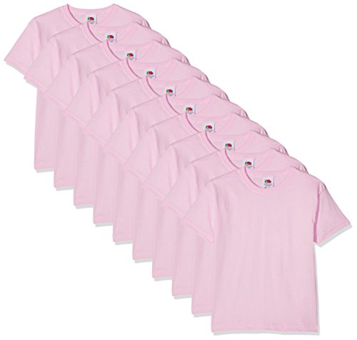 fruit of the loom t-shirt jungen 10er pack pink 5-6 jahre regular fit