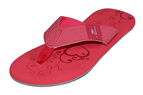 madsea damen zehenstegpantolette rot/multi | zehentrenner flip flop sandalen 36 eu