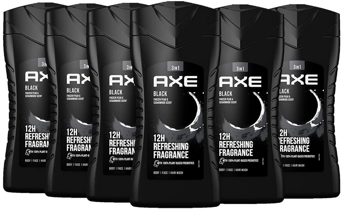 axe 3-in-1 duschgel und shampoo black 250ml 6er pack ab 12,65 euro